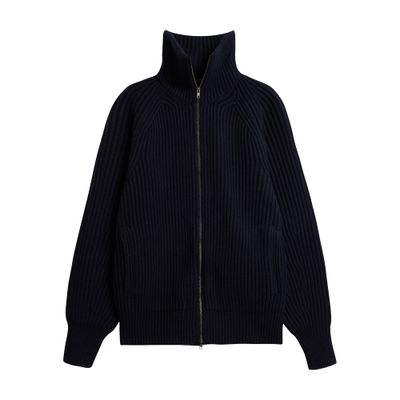 Soeur Jasper Zippered Cardigan In Blue