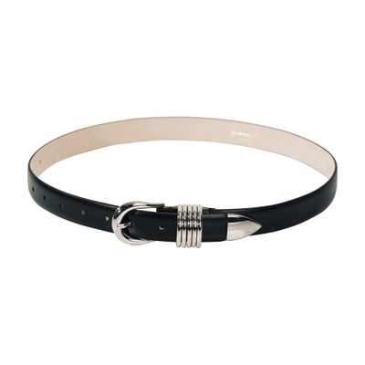 Dehanche Hollyhock Silver-finished Belt In Black