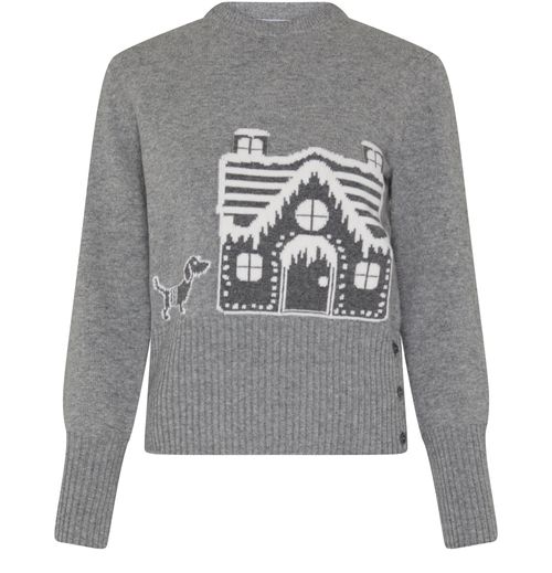THOM BROWNE 4Bar merino wool cardigan