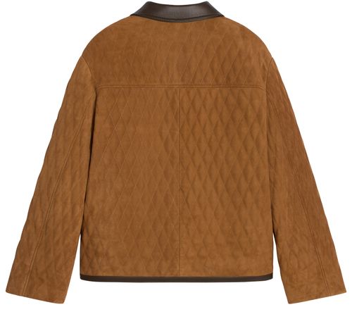 CELINE Quilted jacket in suede