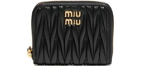 MIU MIU Portefeuille zippée en cuir matelassé