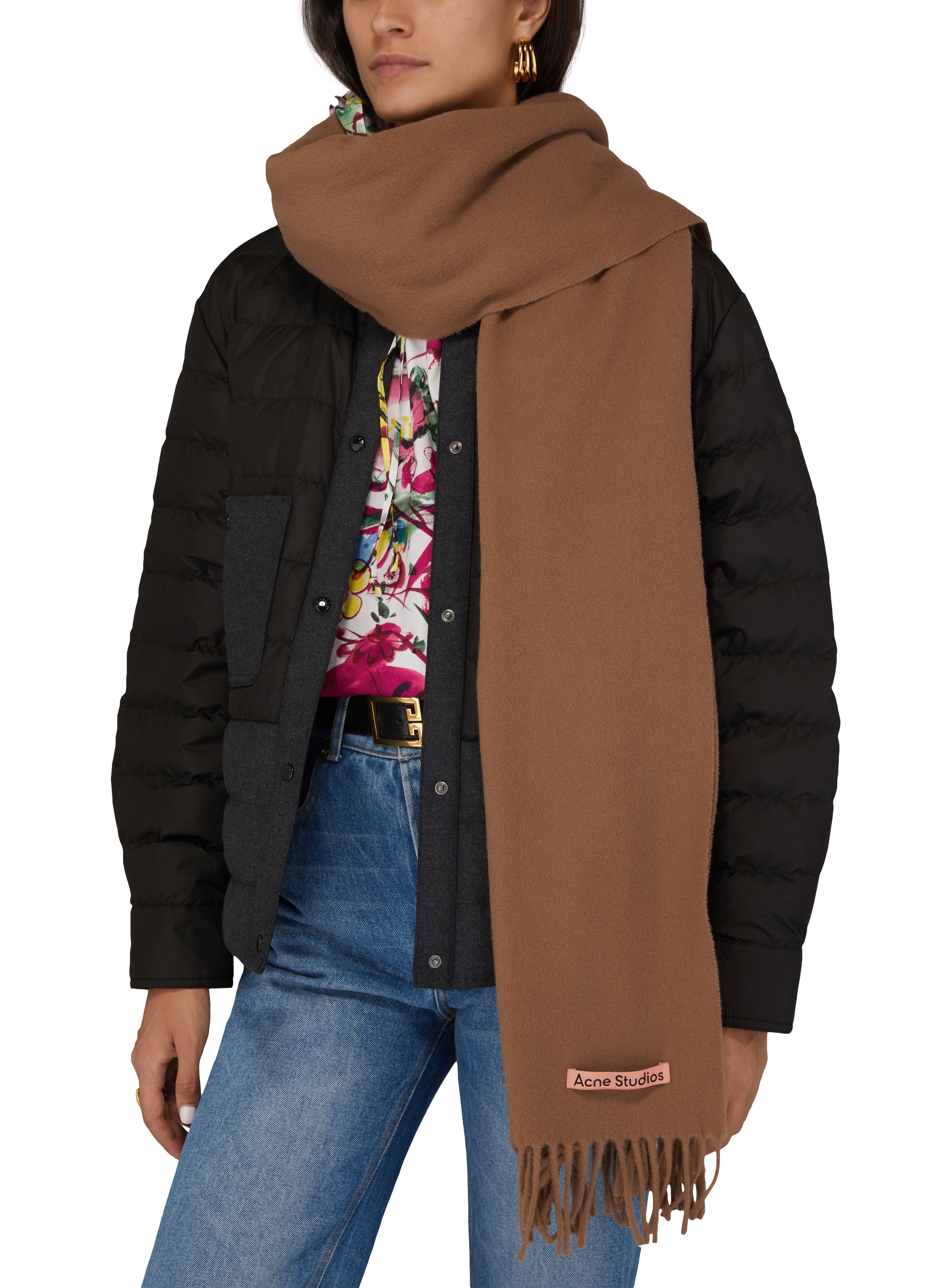 Fringe wool oversized scarf thumbnail 5