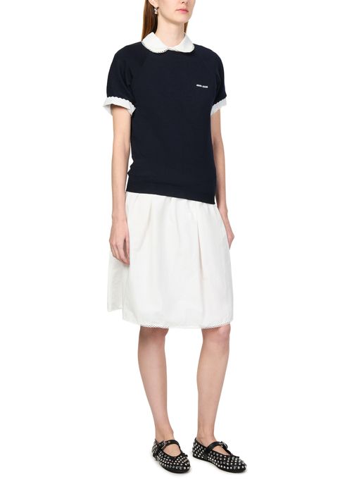 MIU MIU Jupe midi en popeline