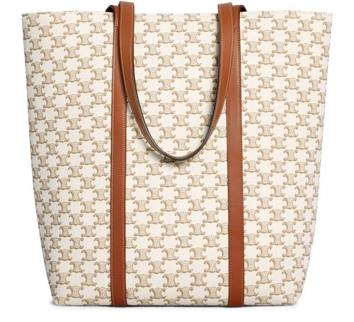 CELINE Sac Museum textile avec imprime toile Triomphe