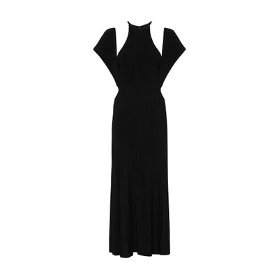 Shop Chloé Maxi Cut-out Dress In Black