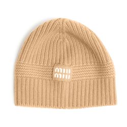 Women's Cashmere and wool beanie | MIU MIU | 24S