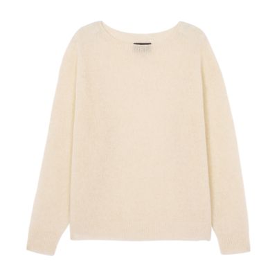 Bompard Cashmere And Silk Round-neck Sweater In Sand