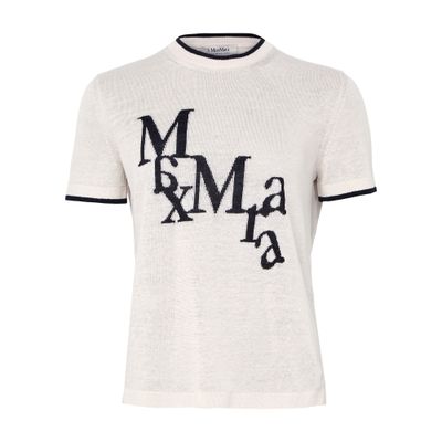 S Max Mara Knit T-shirt In White