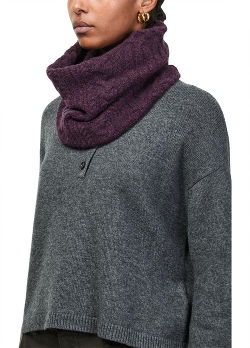 BOMPARD Cable knit neck warmer