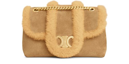 CELINE Sac Celine Victoire Teen modèle veau facon velours et shearling