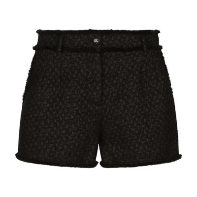 Dolce & Gabbana Frayed Detailing Tailored Shorts In Black