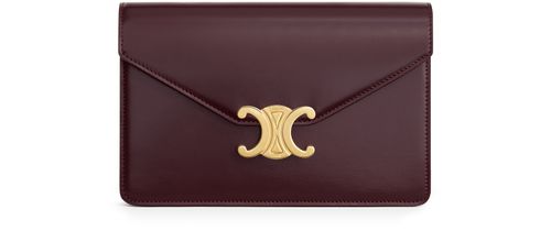 CELINE Wallet on chain Triomphe in shiny calfskin