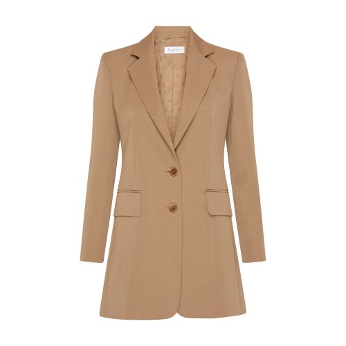 Shop Max Mara Caprile Two-button Wool Jacket In Fango