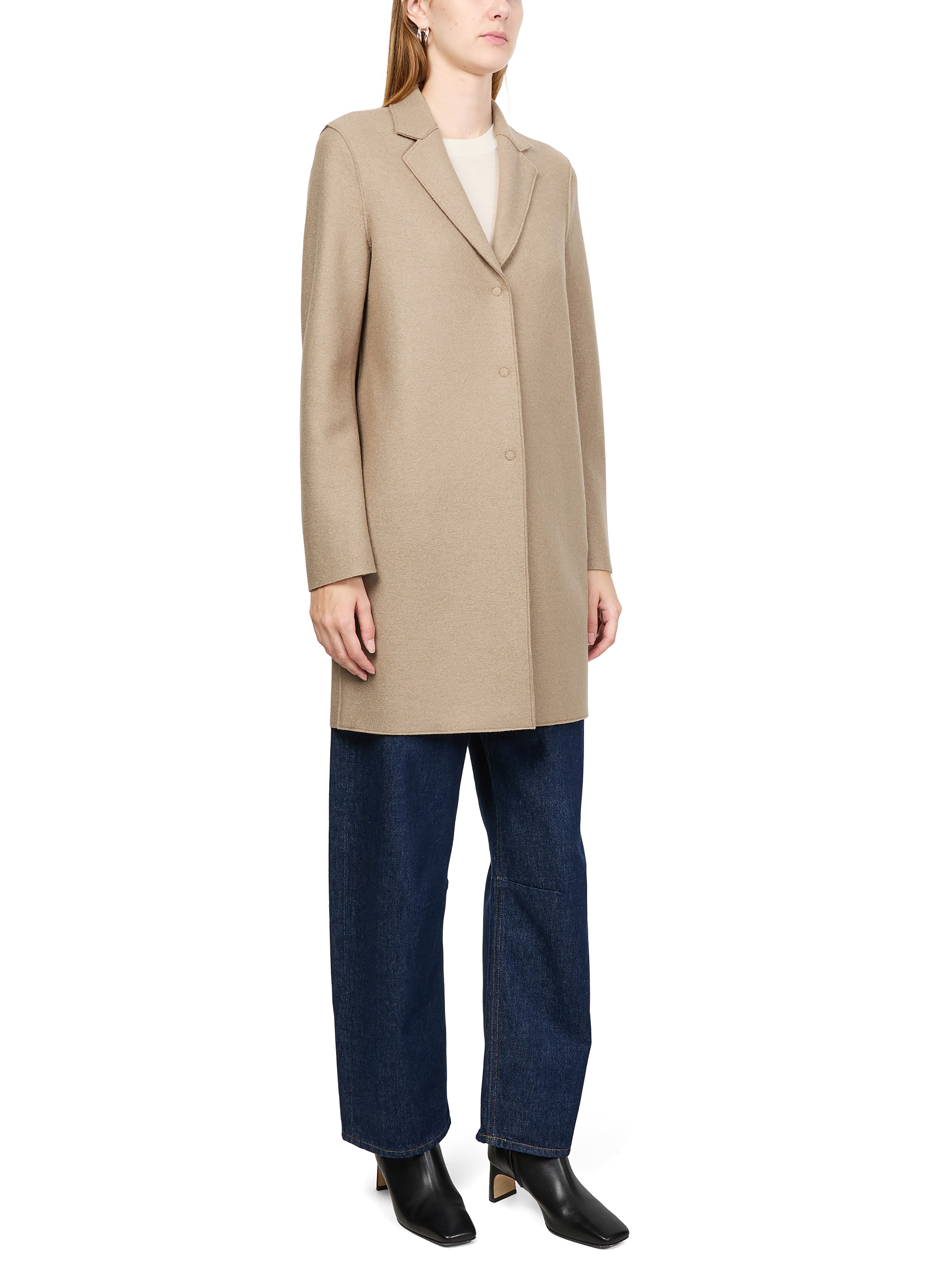 Cocoon pressed wool coat thumbnail 6