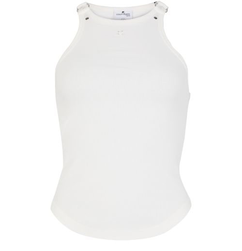 COURREGES Buckle 90'S rib tank top