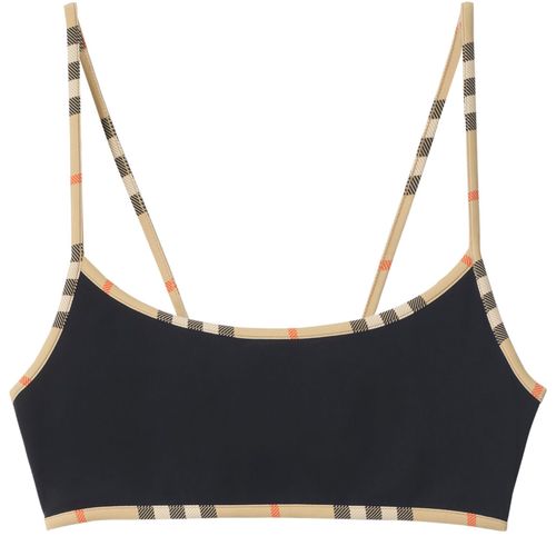 BURBERRY Check bikini top