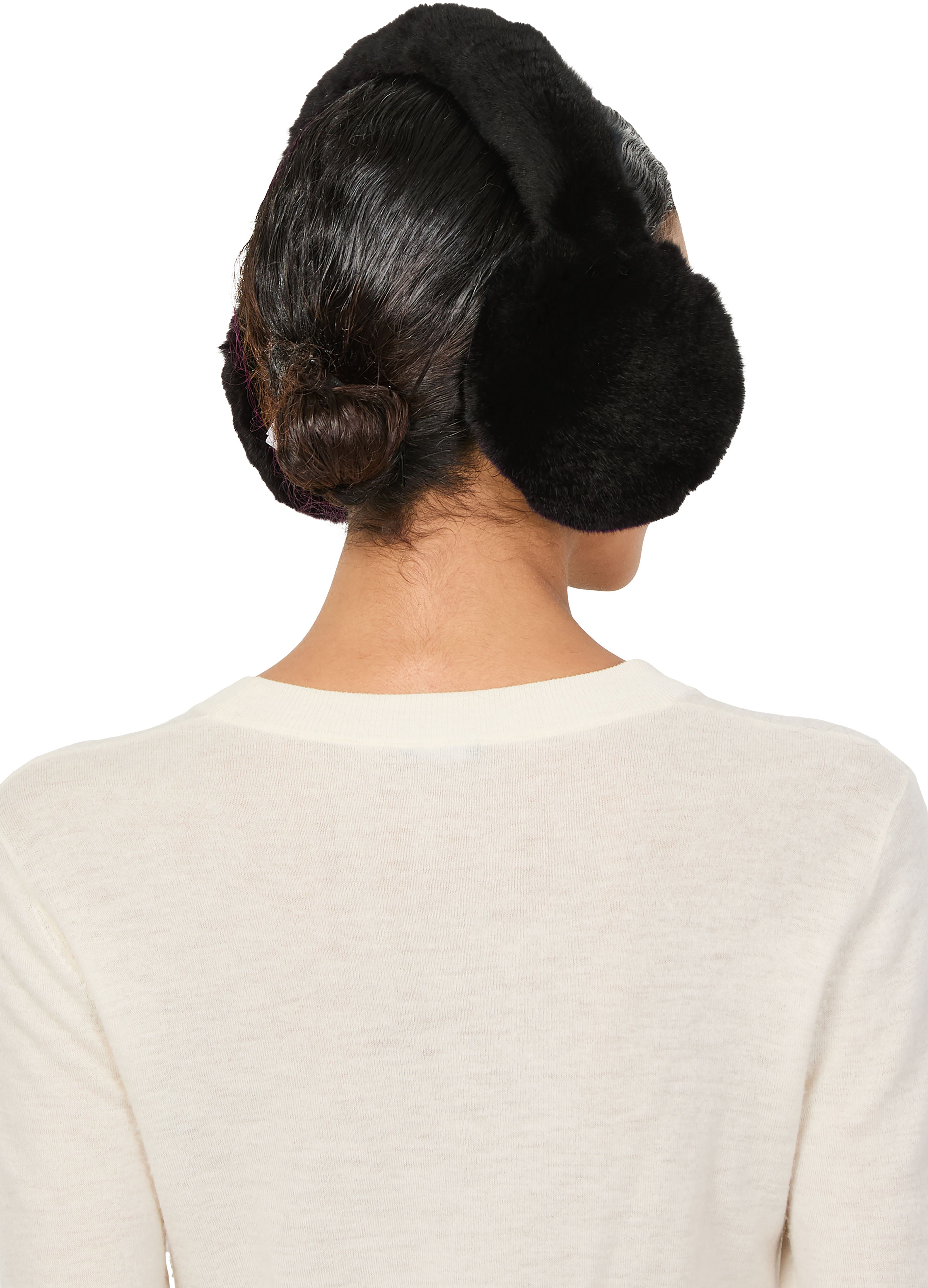 Rex rabbit fur earmuffs thumbnail 4