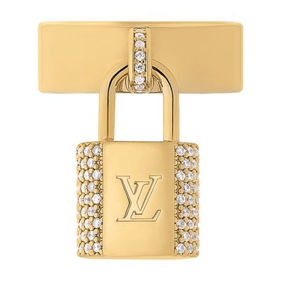 Louis Vuitton Lv Padlock Ring In Gold
