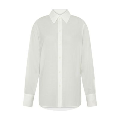 Totême Kimono-sleeve Cotton Shirt White In Off-white