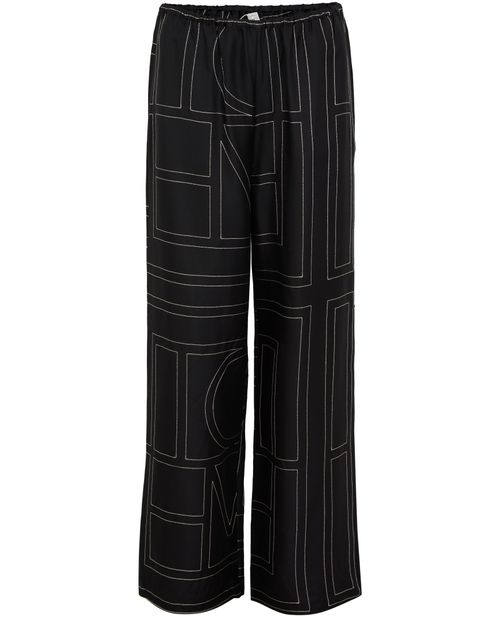 TOTEME Seide Pyjama-Hose Monogram