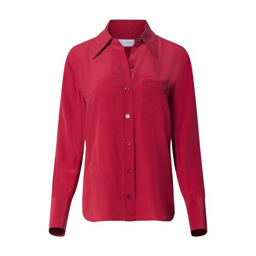 Equipment Quinne Silk Button-up Shirt In Persian_red