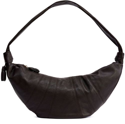 LEMAIRE Croissant large grained leather bag