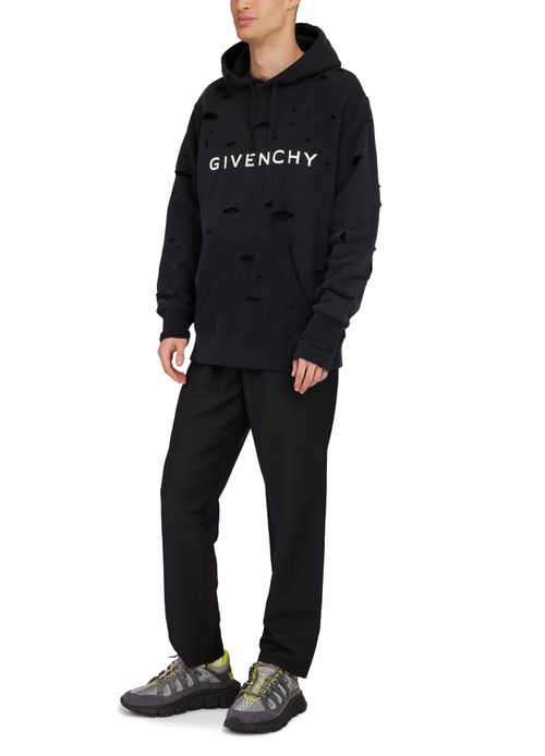 Givenchy towelling band hoodie shop
