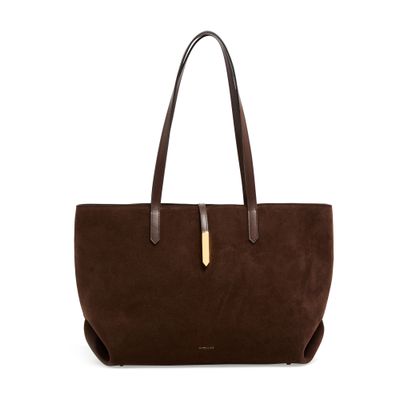 Demellier Tokyo Tote Suede Bag In Brown