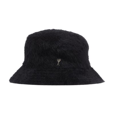Ami Alexandre Mattiussi Ami Ami De Coeur Logo Plaque Bucket Hat In Black