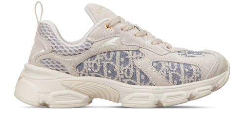 DIOR Dior Vibe sneakers jacquard with raffia Dior Oblique motif andsuede calfskin