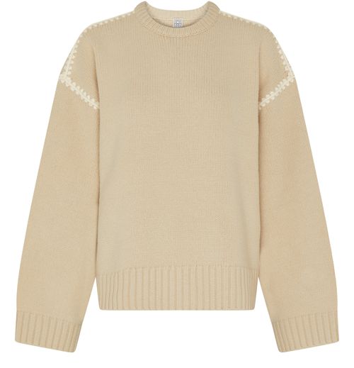 TOTEME Embroidered wool cashmere sweater