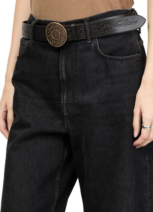 ACNE STUDIOS Leather logo buckle belt