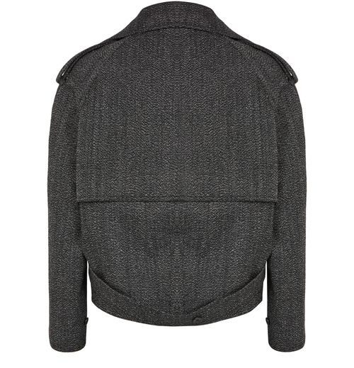 COURREGES Oblique caviar wool coat