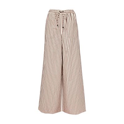 Max Mara Wide Striped Pants In Brown
