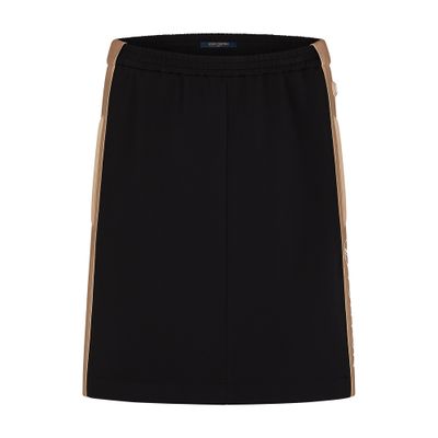 Louis Vuitton Vuittamins Straight-cut Sporty Skirt In Noir