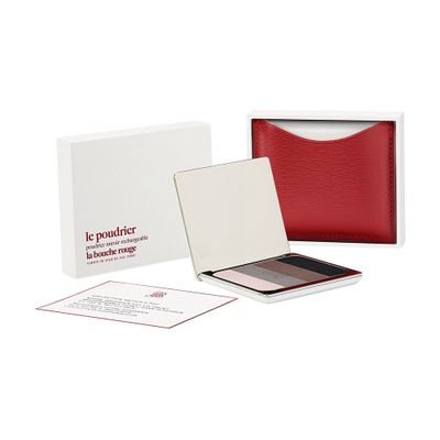 La Bouche Rouge Red Fine Leather Mead Eyeshadow Set In Blk