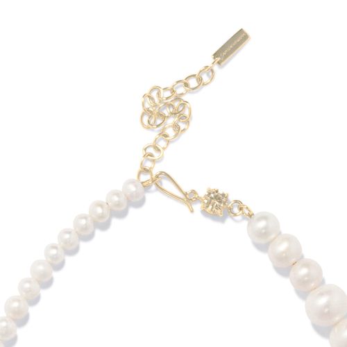 COMPLETEDWORKS Pearl and zirconia recycled gold vermeil necklace