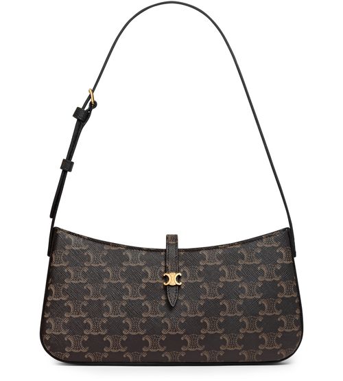 CELINE Schultertasche mit kette aus Triomphe-canvas