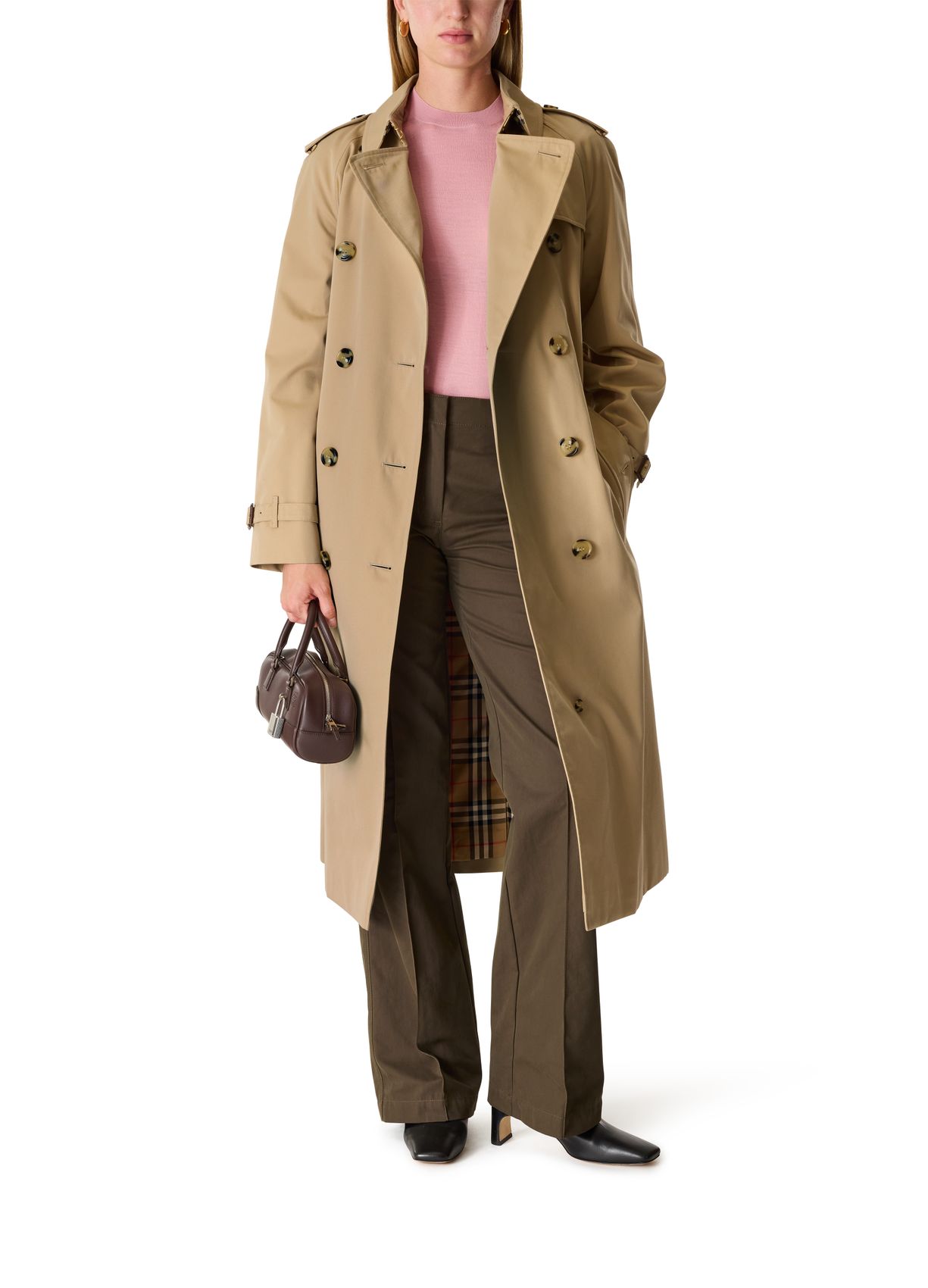 BURBERRY 워털루 롱 헤리티지 트렌치 코트
