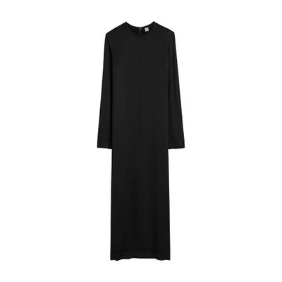 Totême Satin Maxi Dress In Black