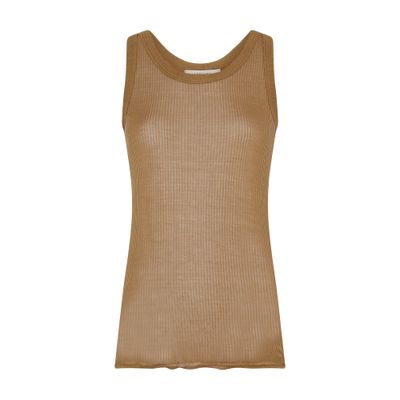 Shop Lemaire Seamless Tank Top In Ochre_khaki