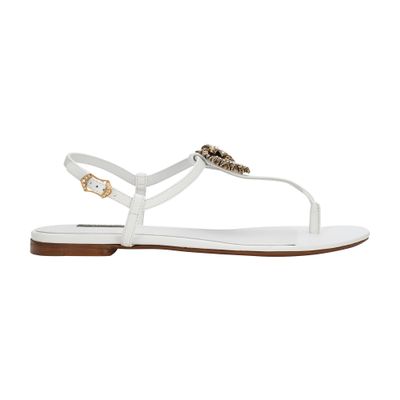 Dolce & Gabbana White Devotion Sandals