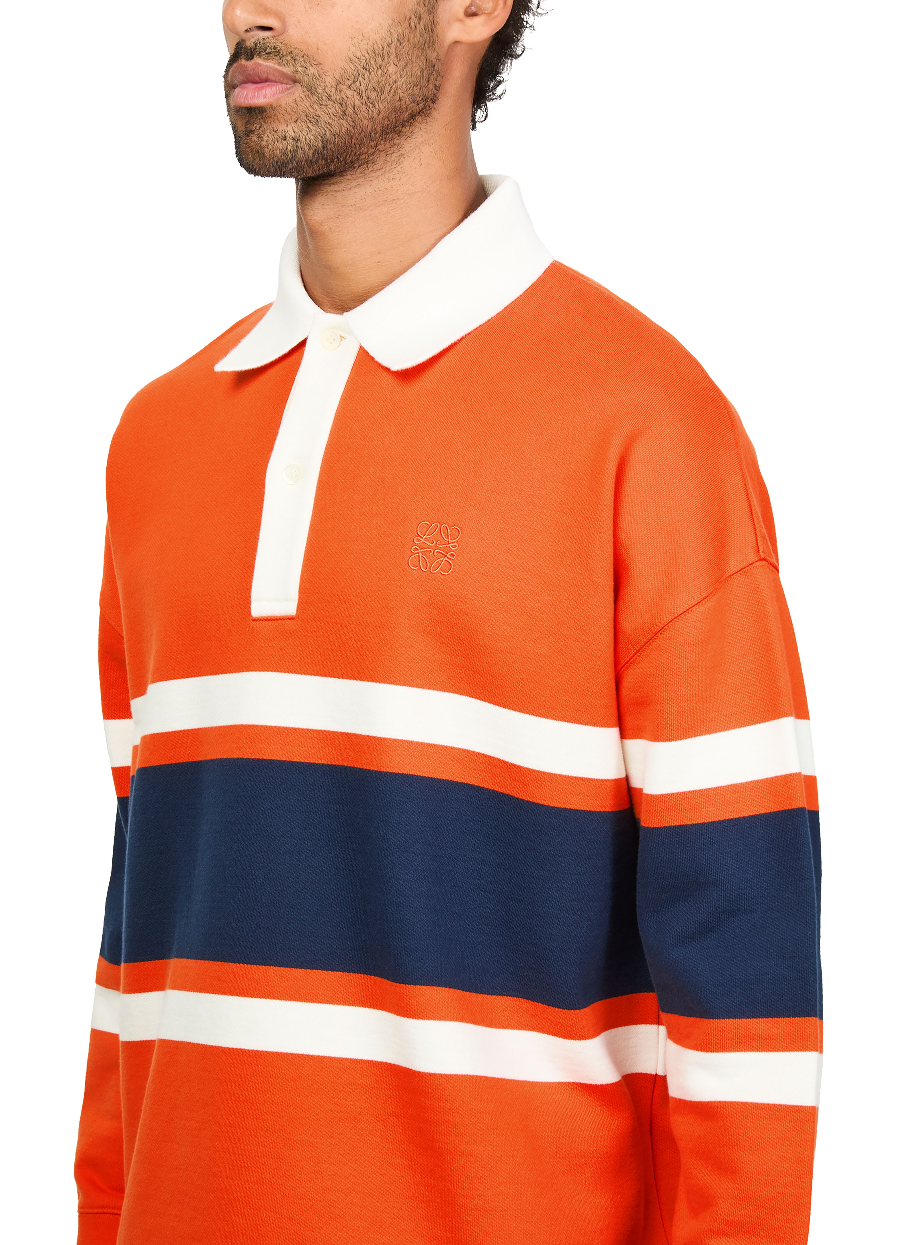 Long sleeve polo shirt in cotton thumbnail 4