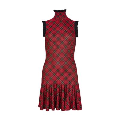 Alexander Mcqueen Printed Mini Dress In Brown