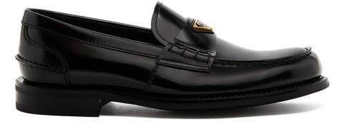 PRADA Mocassins en cuir brossé