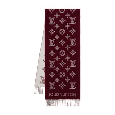 Louis Vuitton Monogram Shadow Scarf In Red