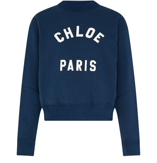 CHLOE Sweatshirt mit Stehkragen aus Baumwolle mit Logo