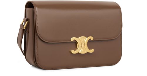 CELINE Medium Triomphe bag in shiny calfskin