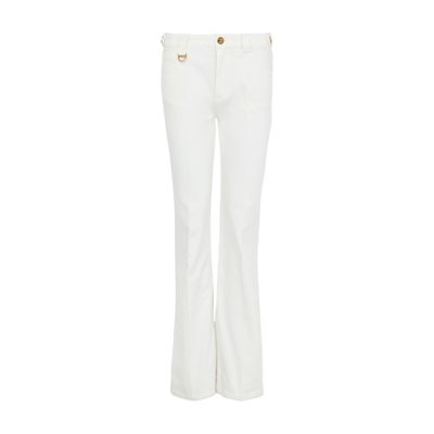 Shop Chloé Pants In Cotton In White