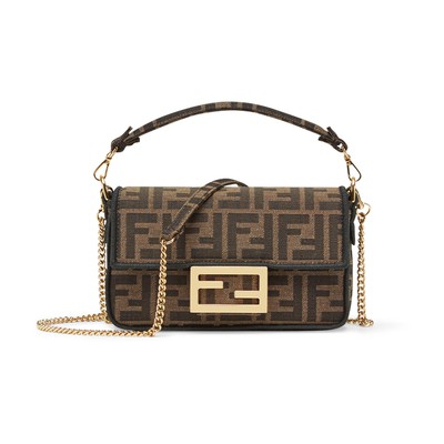 Fendi Mini Baguette In Marron